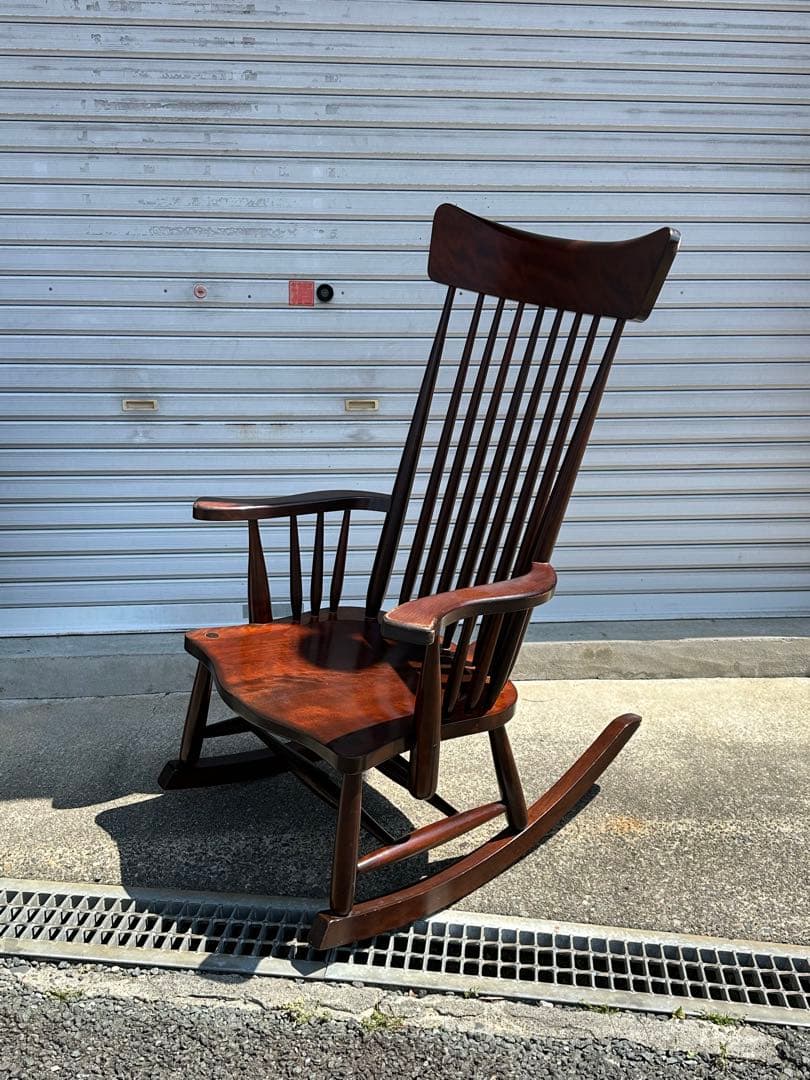 松本民芸家具　Ｊ型ロッキングチェア　肘掛け椅子　イス　定価242,000円