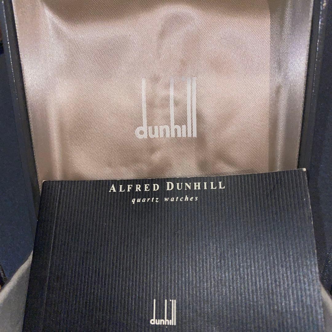 Dunhill ブラックレザー クォーツ時計