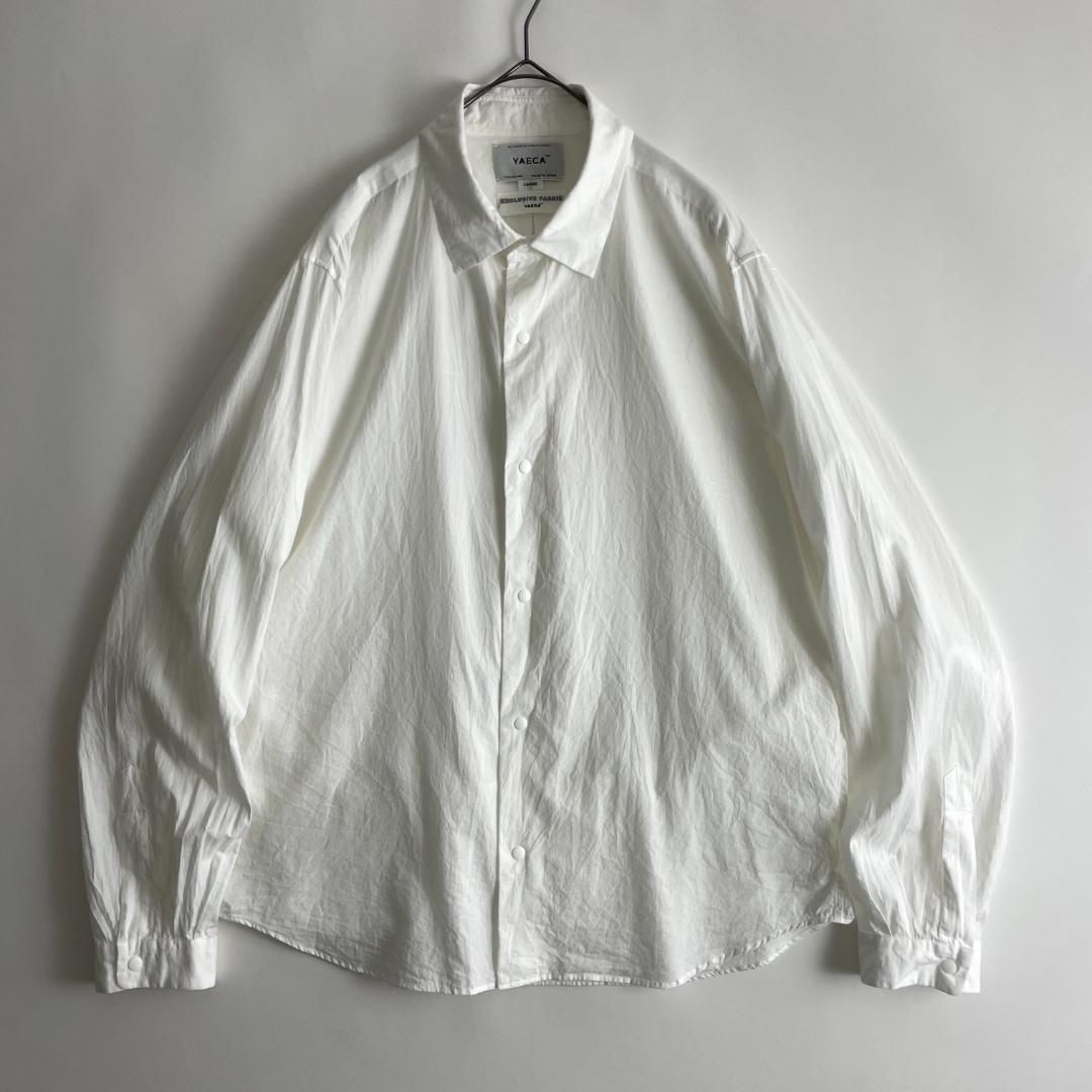 YAECA (J) 大きめ コンフォートシャツ M ワイド ビッグ 白無地