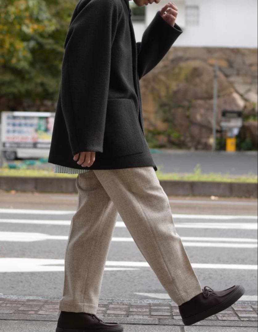 Phlannèl Wool Roving Twill Short Coat