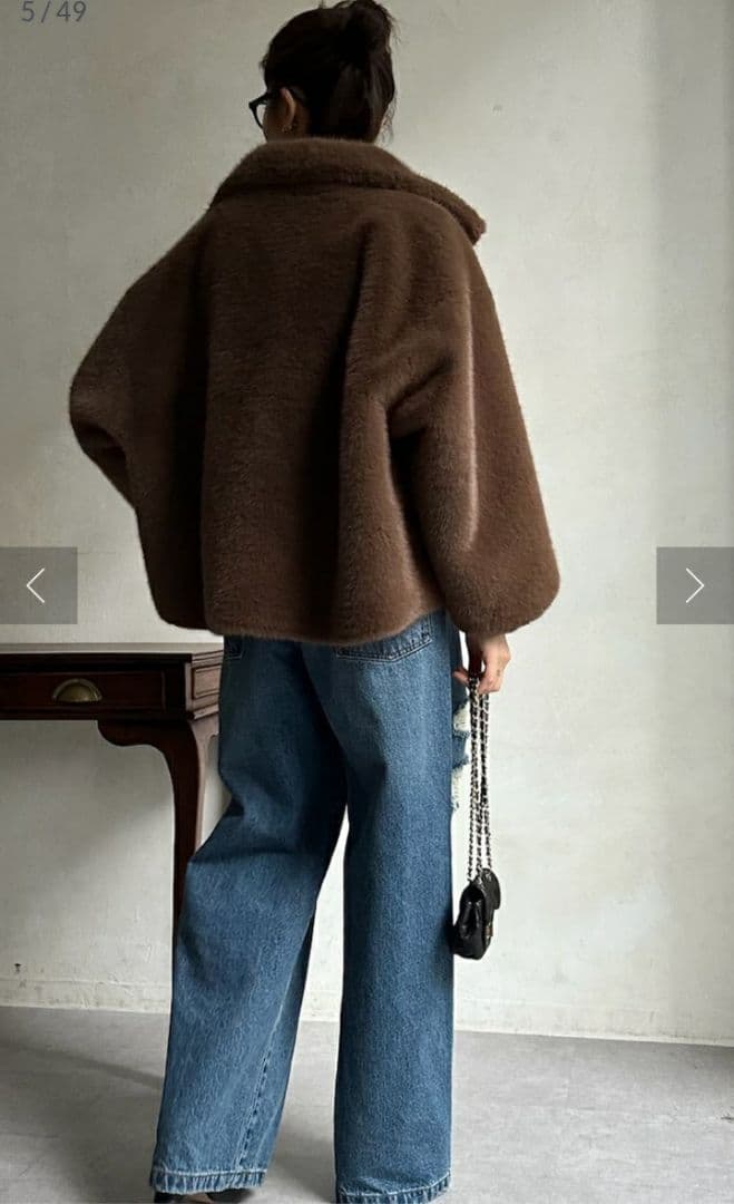 ミンクライクファーリバーシブルブルゾン