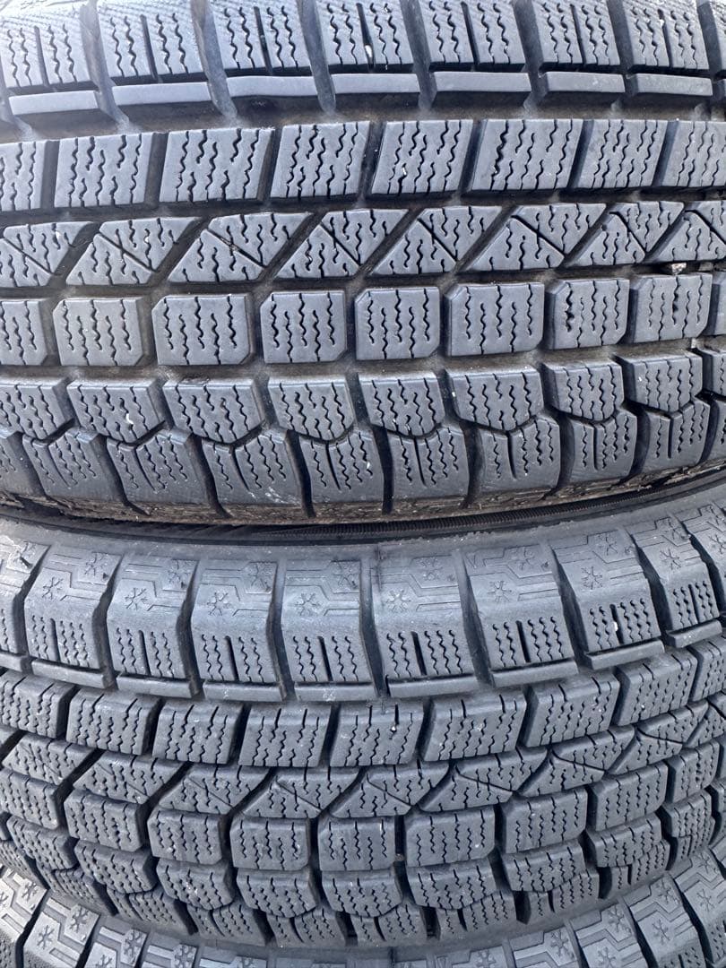 155-65-14アルミホイール付きスタッドレスタイヤ4本セット