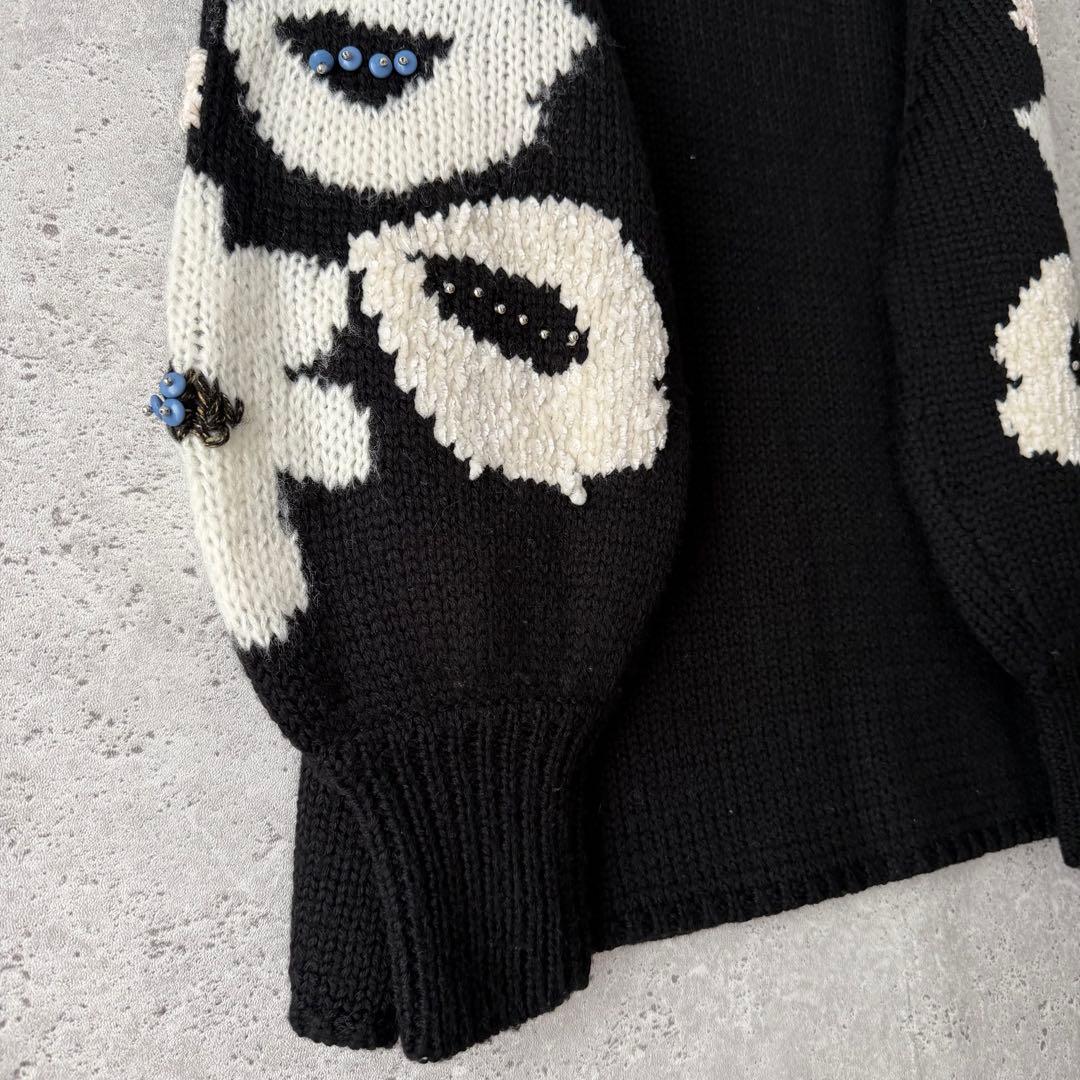 BEARDSLEY ビアズリー　袖ジャガードニット