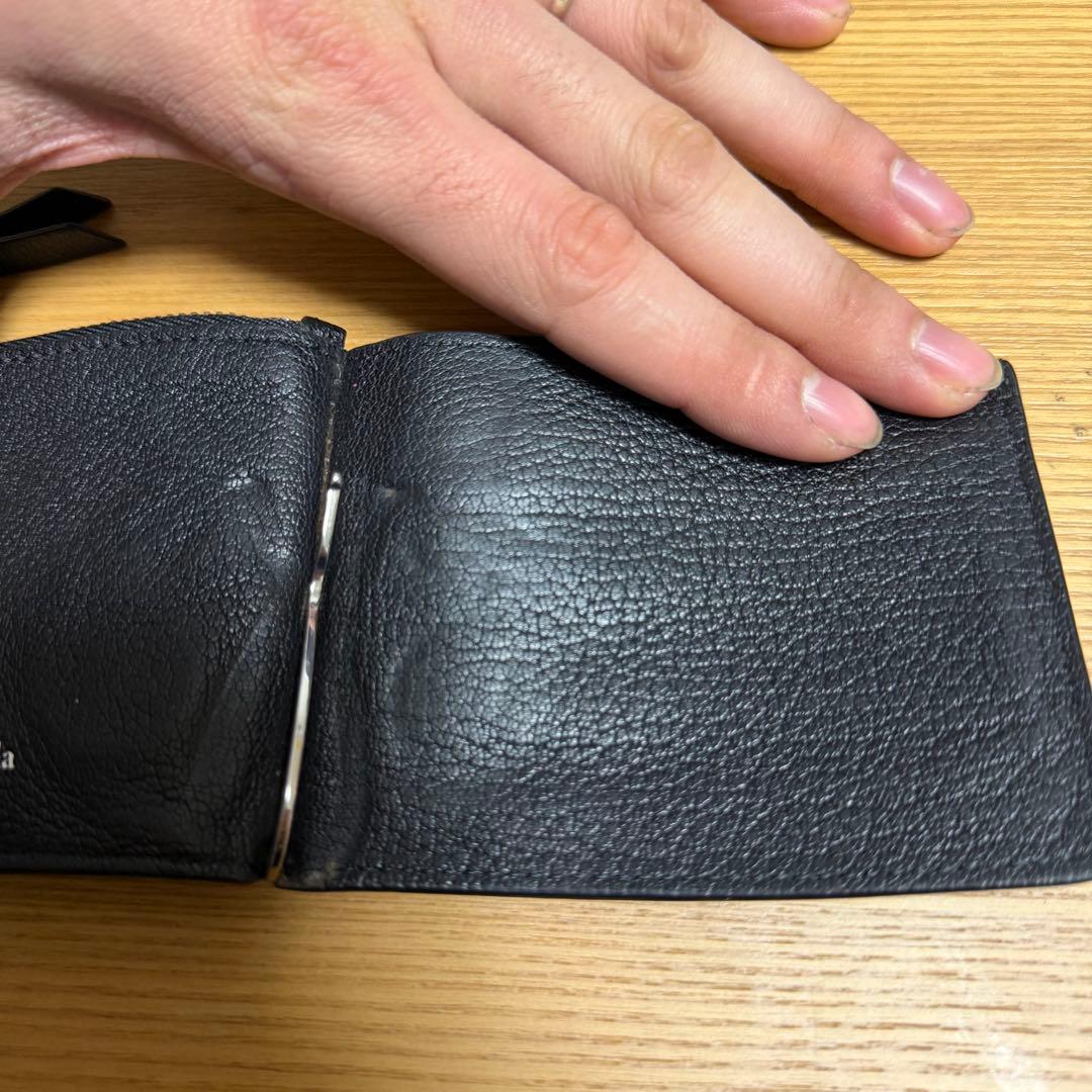 Maison Margiela ブラック レザー マネークリップ