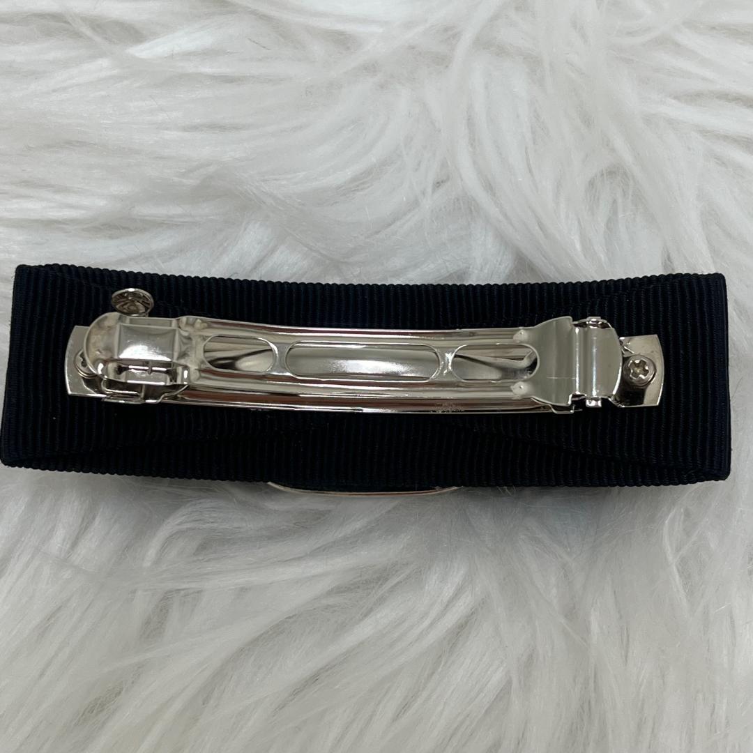 新品✨フェラガモ　バレッタ ヘアアクセサリー ブラック×シルバー