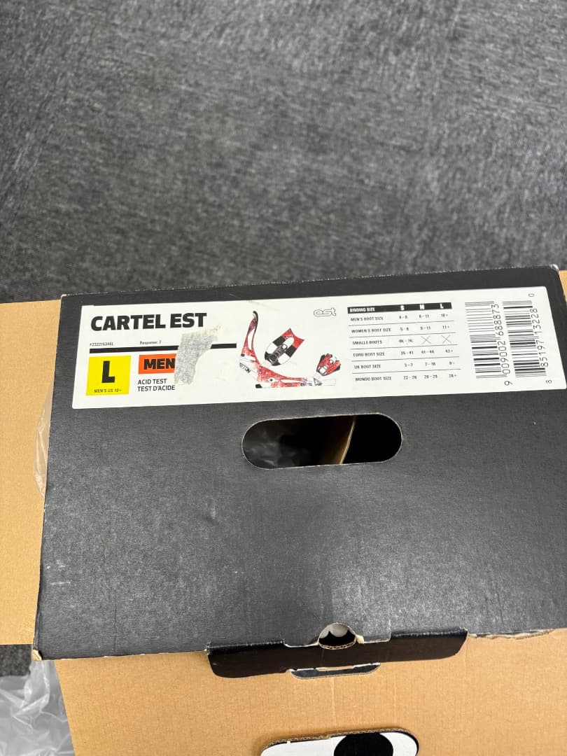 BURTON CARTEL EST バートン ビンディング Lサイズ 赤/白