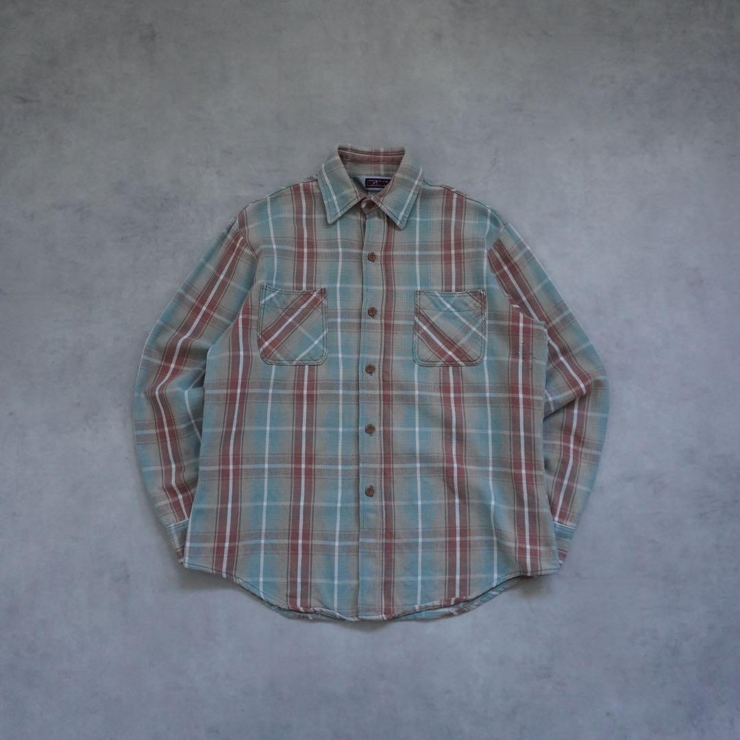 【80s】BIGMACビッグマック ネルシャツ USA製 M ヘビネル