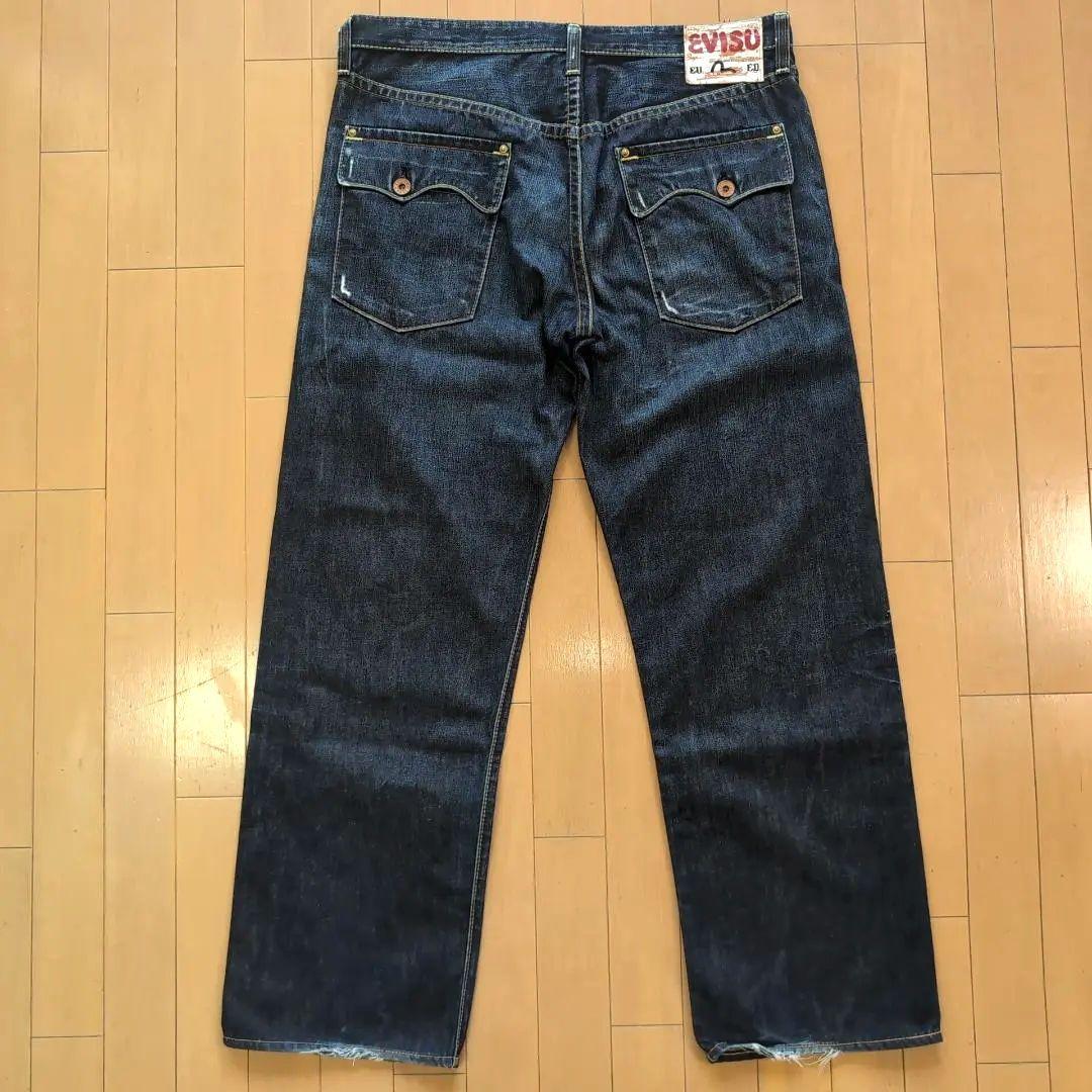 エヴィス EU ED ダメージジーンズ デニム 濃紺 33インチ 13F