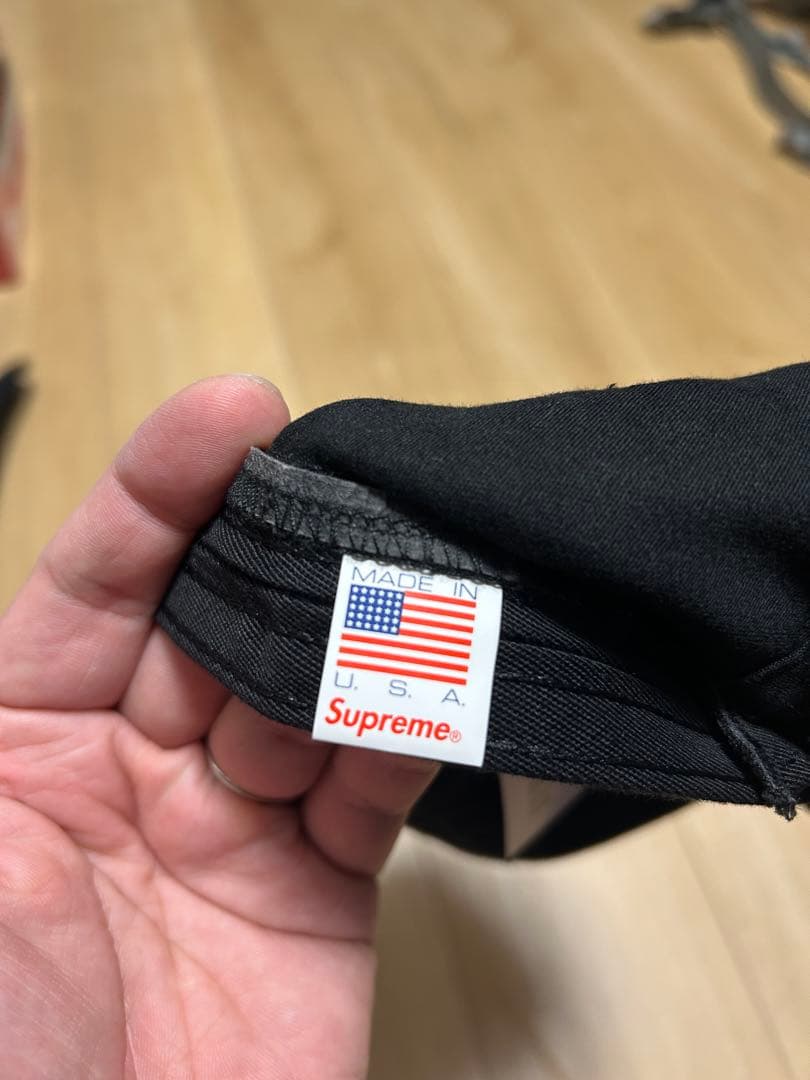 Supreme 黒 キャンプキャップ