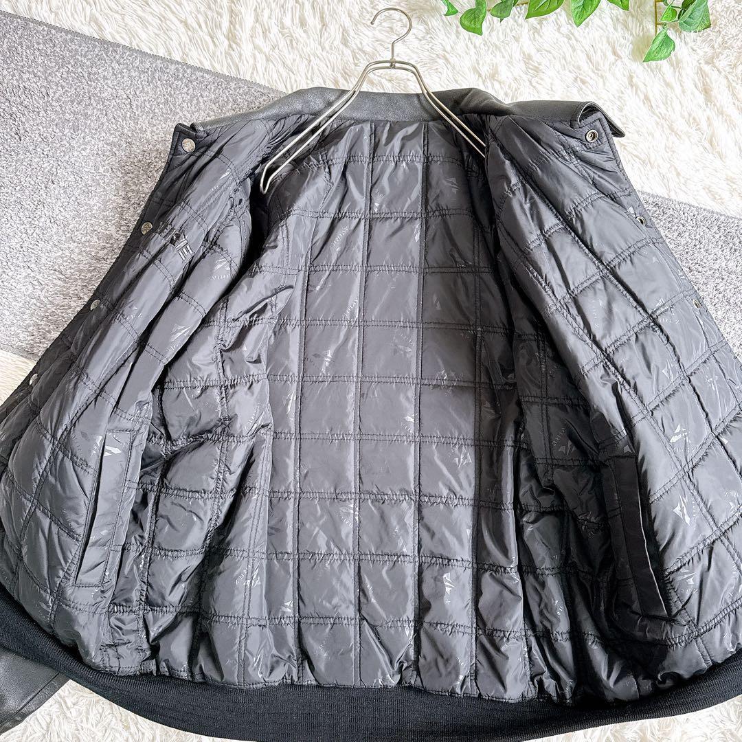 アビレックス　スタジャン　両面デザイン　y2k 袖レザー　中綿　リバーシブル