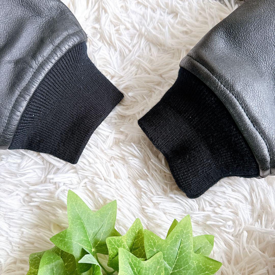 アビレックス　スタジャン　両面デザイン　y2k 袖レザー　中綿　リバーシブル