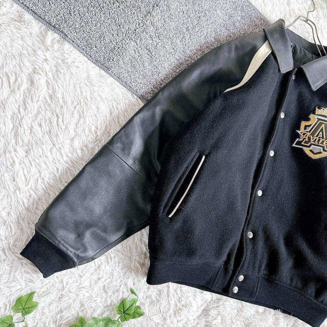 アビレックス　スタジャン　両面デザイン　y2k 袖レザー　中綿　リバーシブル