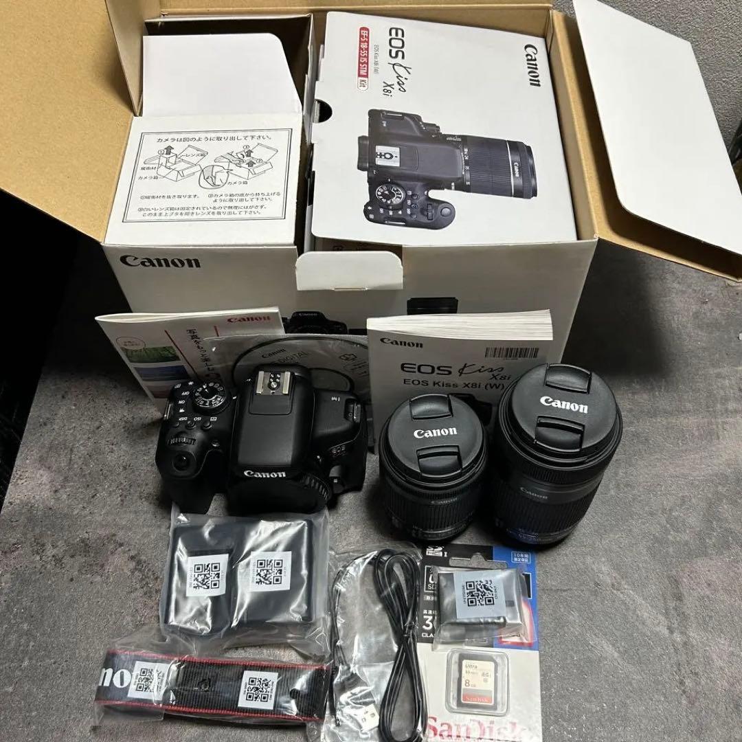 ☘️新品♡未使用☘️初心者おすすめ♪Kiss X8i♪ダブルズームキット♪Wi-Fi