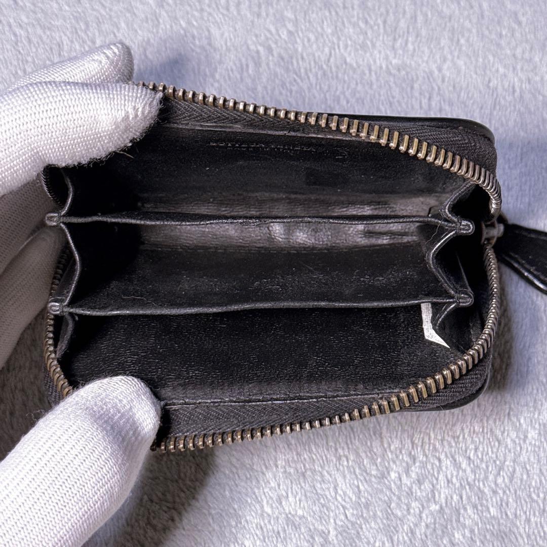 【美品】ボッテガヴェネタ ケース ラウンド イントレチャート 黒 メンズ