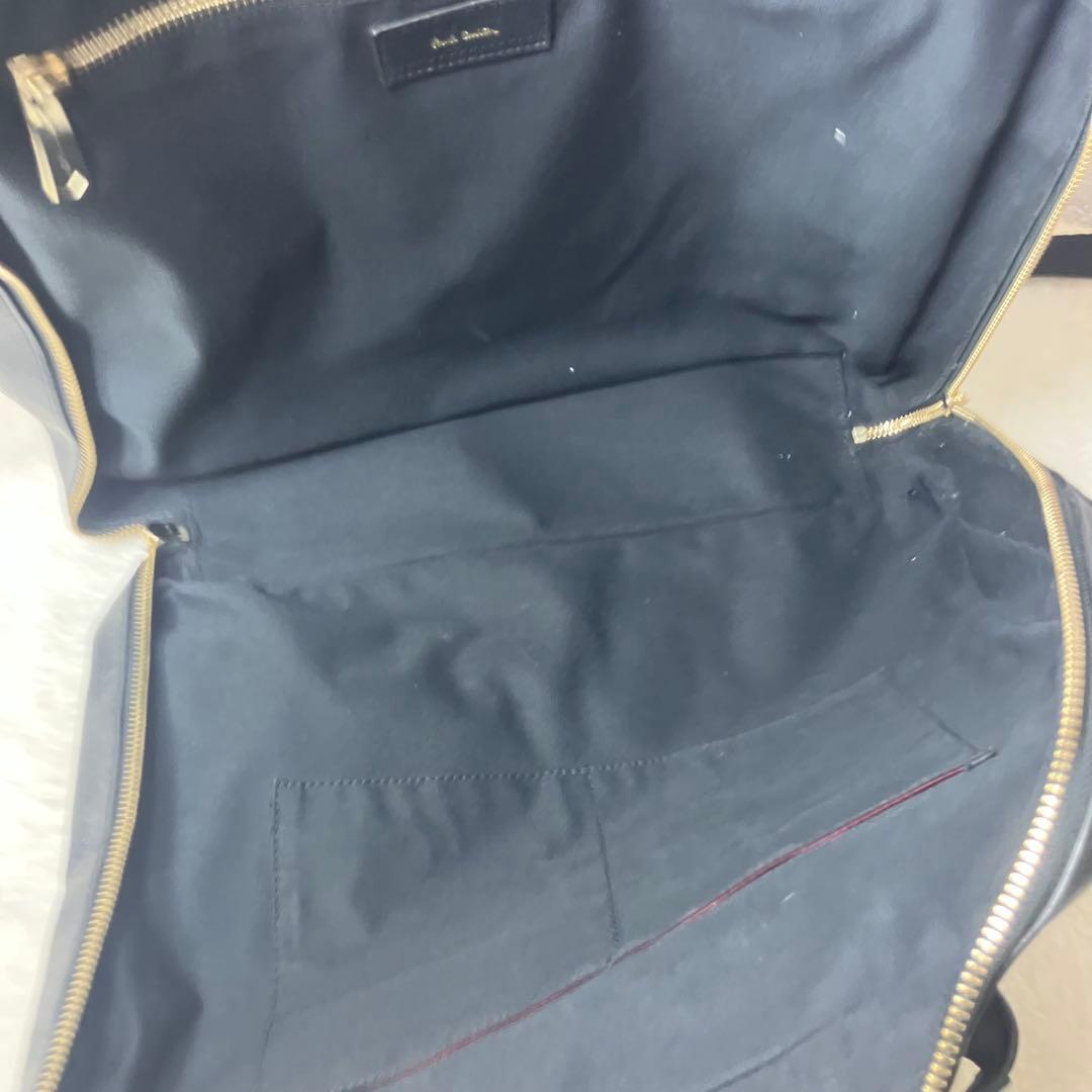 ポールスミス 3way ビジネスバッグ 本革 レザー マルチストライプ 黒