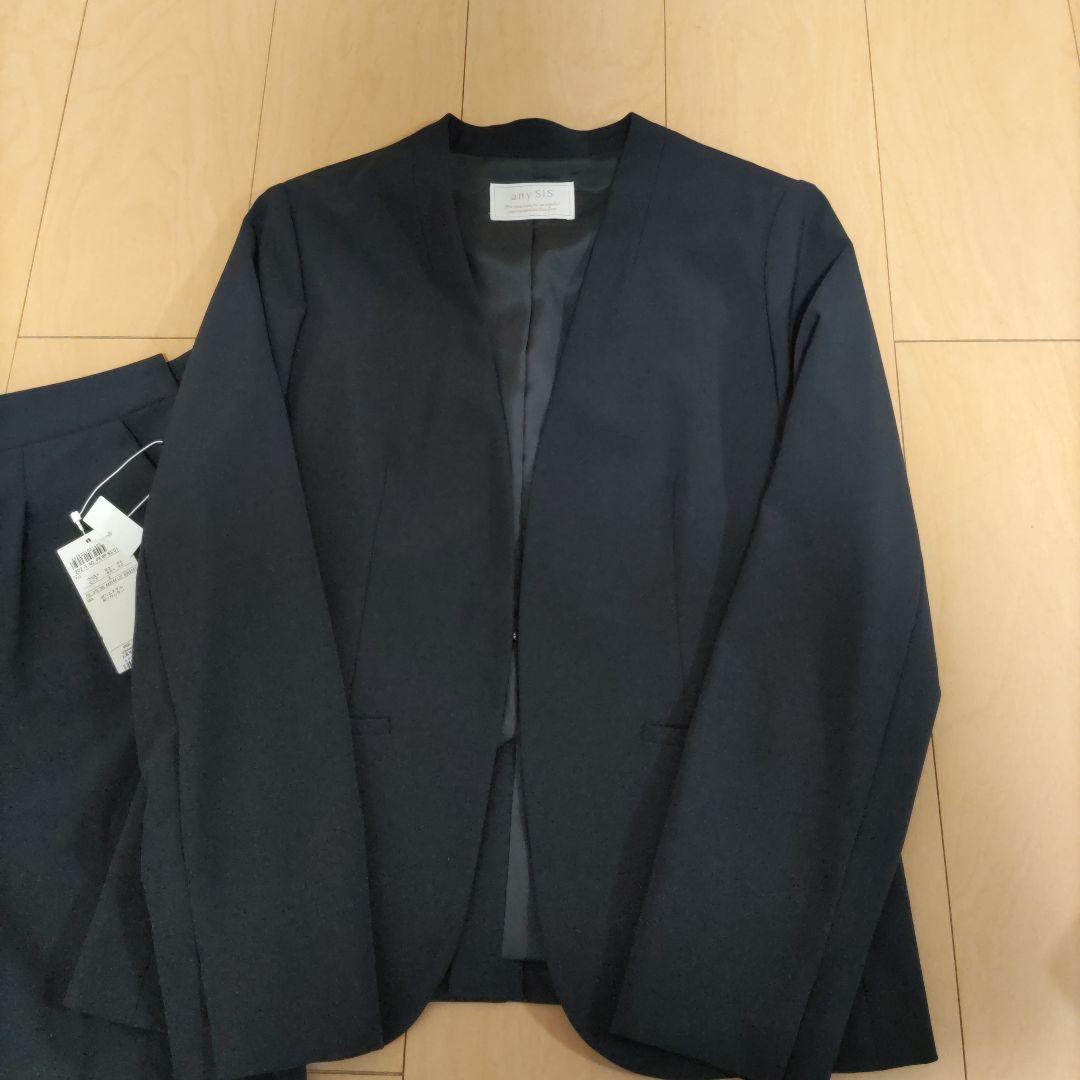 anySiS ノーカラー ジャケット ワイドパンツ セット