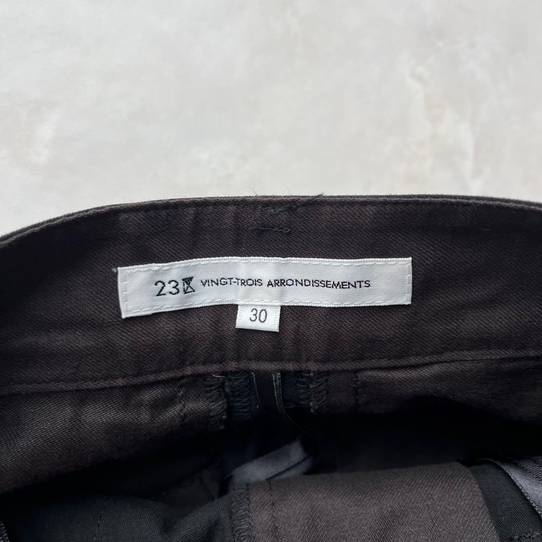 23区 コットンリネンダブルブレストストレッチセットアップ　黒　30