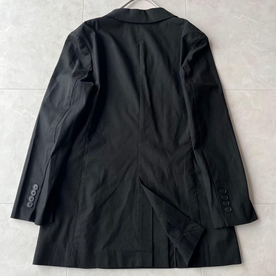 23区 コットンリネンダブルブレストストレッチセットアップ　黒　30