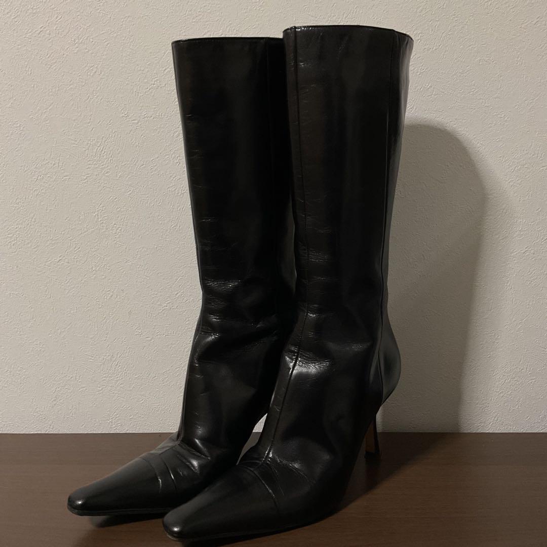 ☆開店セール☆ 人気 良品 ジミーチュウ ブーツ バッグジップ ヒール