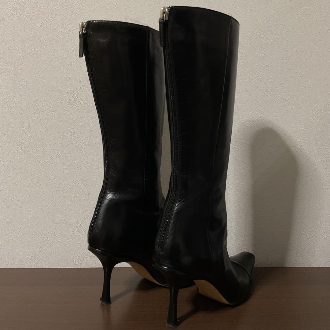 ☆開店セール☆ 人気 良品 ジミーチュウ ブーツ バッグジップ ヒール