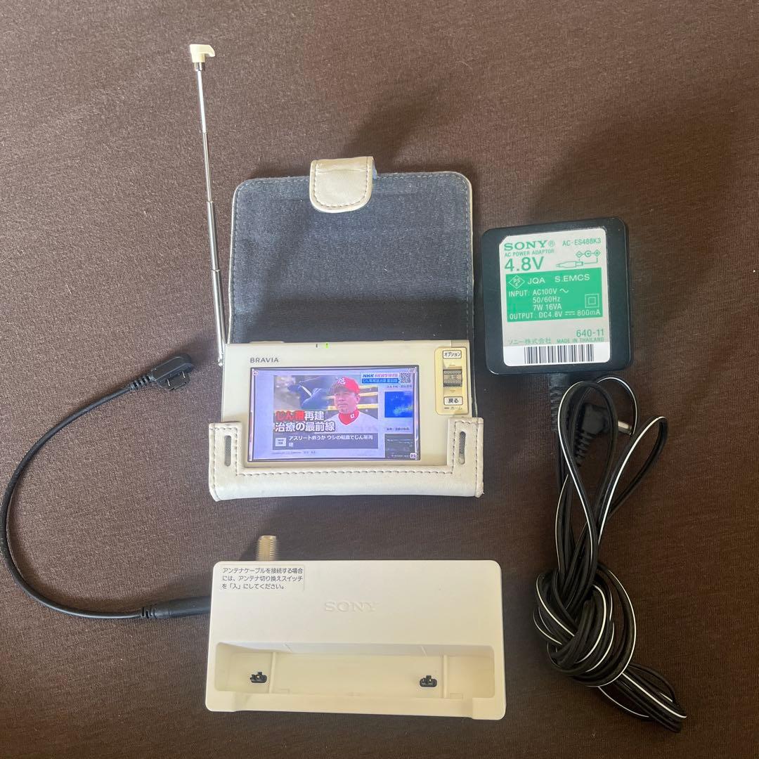 ソニー ワンセグテレビ ブラビア XDV-D500 ホワイト　ACアダプター付き