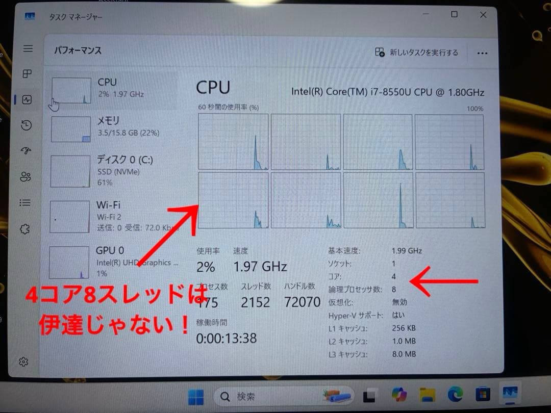 hp spectre x360 ae0017TU 360°回転モデルOffice
