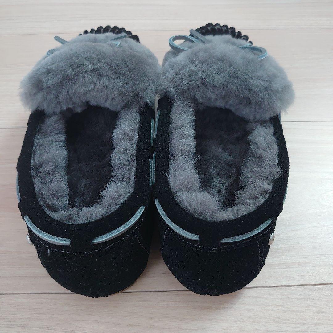 新品未使用 EMU Australia ファー付リボン付　モカシンAMITY