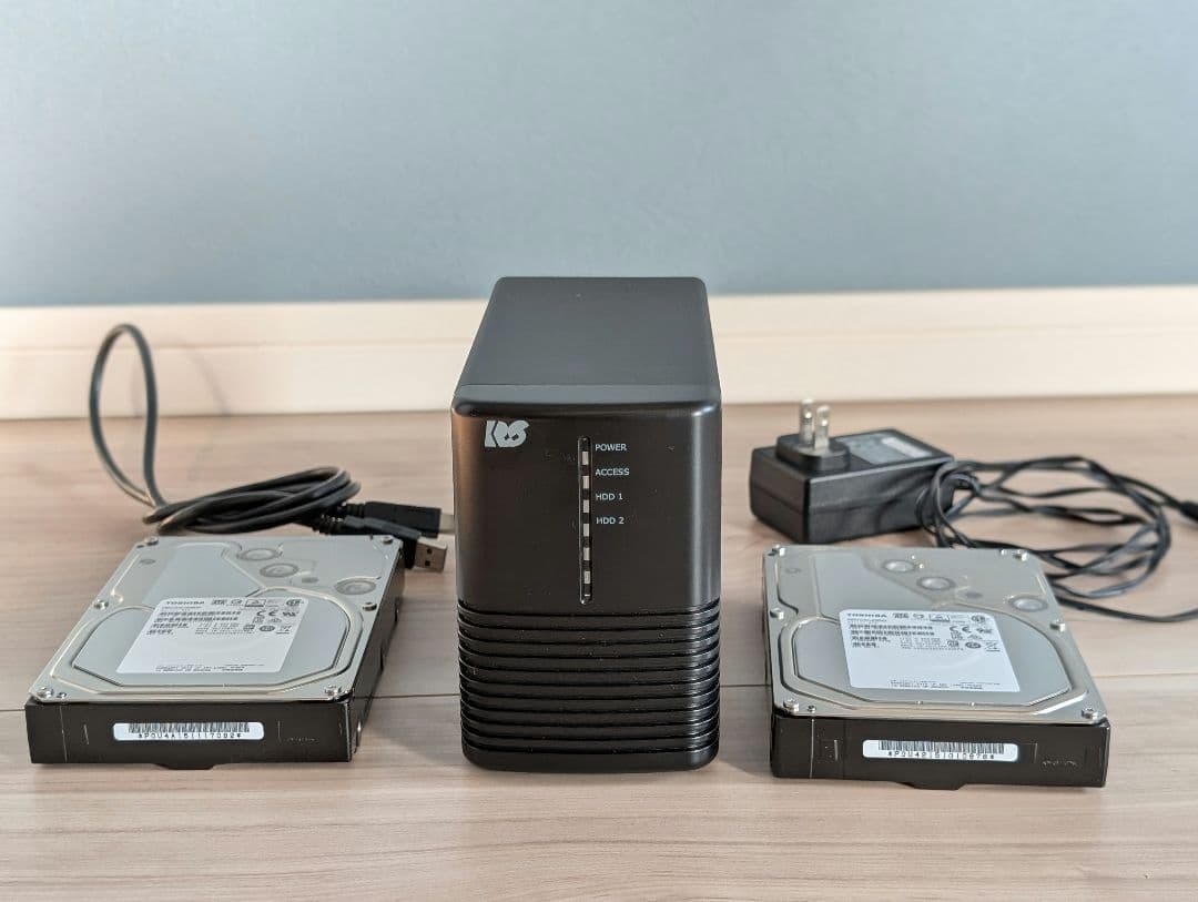 RATOC RS-EC32-U3R RAIDケース + 東芝 HDD 8TB×2
