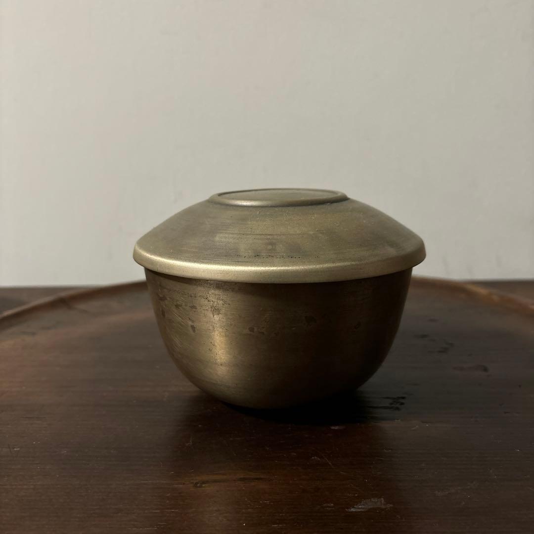 韓国　古い真鍮製の器　3点　その16アンティーク　古道具　韓国骨董　李朝