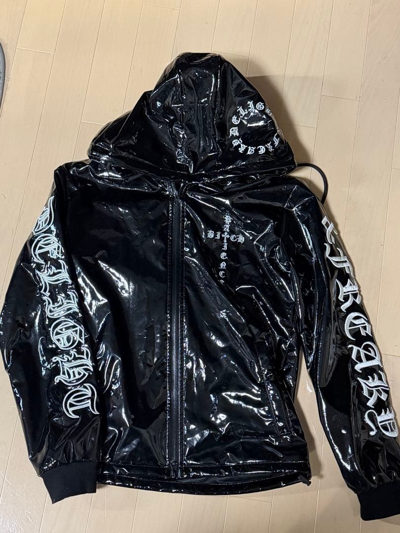 の*ち様 パーカー RTEG Z.TレザーO.Eロングジップパーカー メンズ