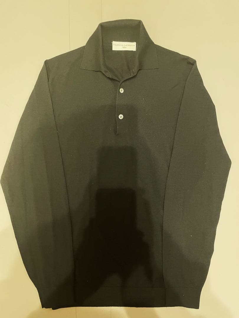 Filippo de Laurentiis ブラック ニットポロ ブラック 48