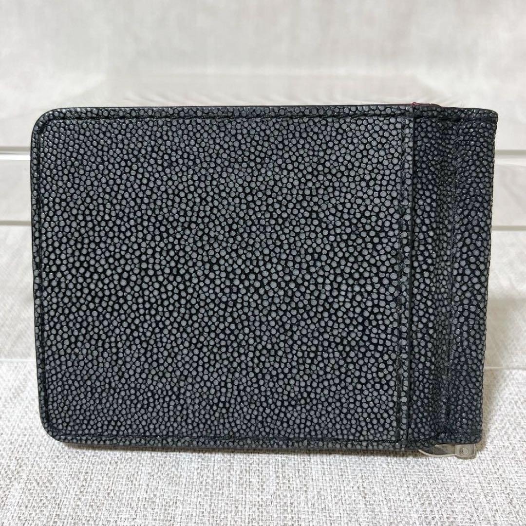 【人気完売色】バハリ マネークリップ ポリッシュ ガルーシャ エイ革 バイカラー