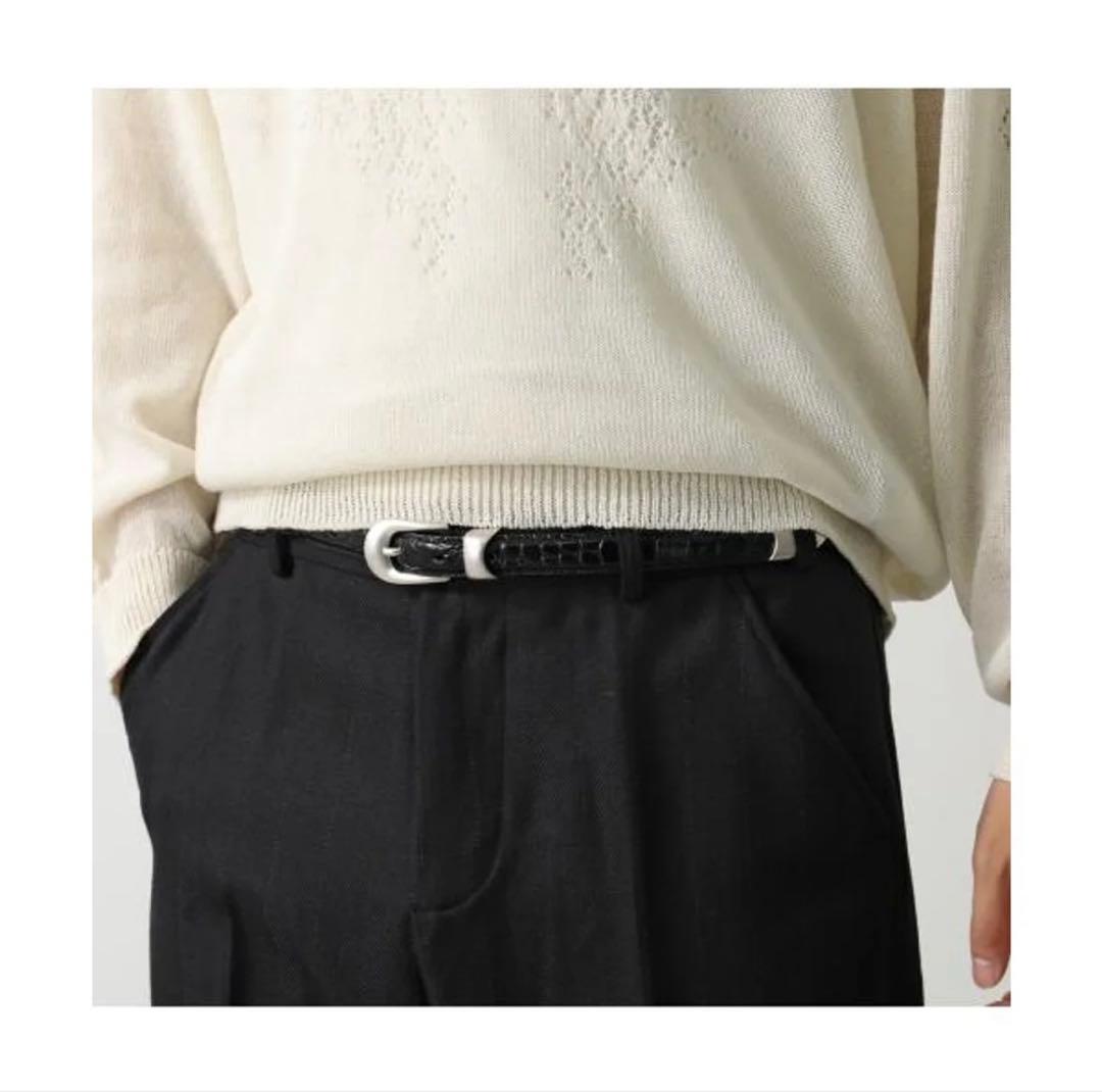 OUR LEGACY 2CM BELT クロコダイル 80