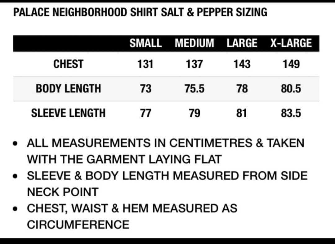 Palace Neighborhood salt & pepper サイズM