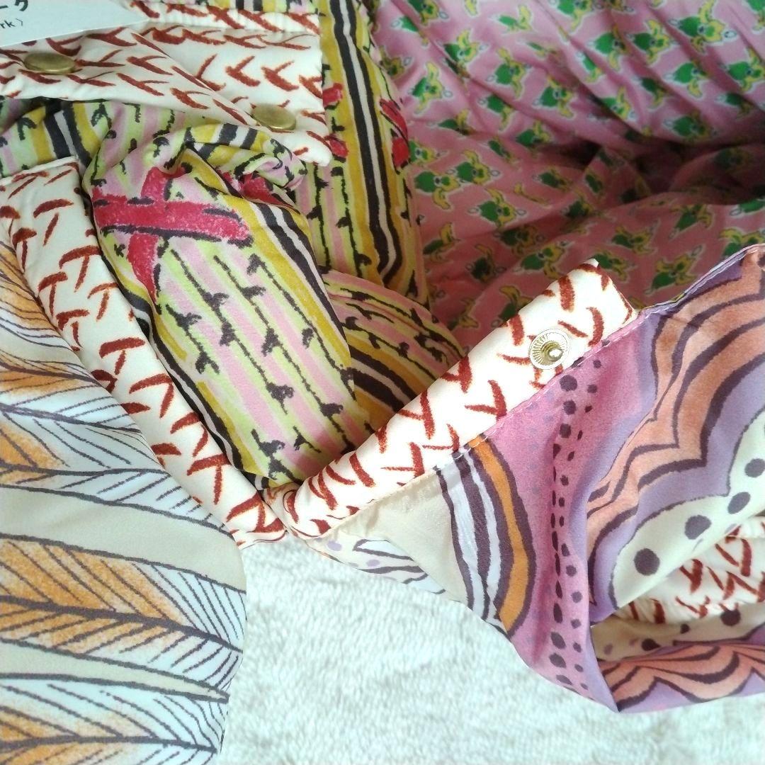 【ツモリチサト ニコアンド コラボ】未使用 タグ付き 中綿 ベスト 総柄