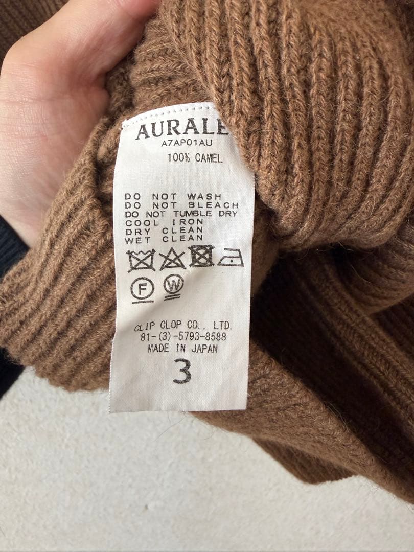 AURALEE ブラウン ニット セーター サイズ3
