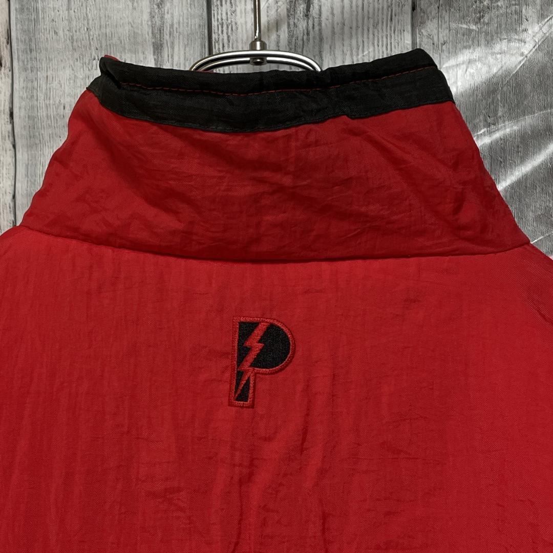 NHL デビルス リバーシブル ナイロンジャケット 中綿 刺繡 黒×赤 2XL