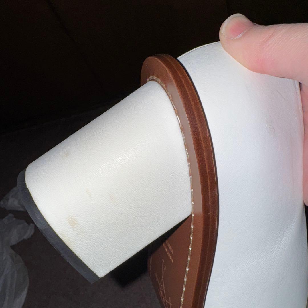 プランシー PLAN C 白レザーヒールシューズ　marni