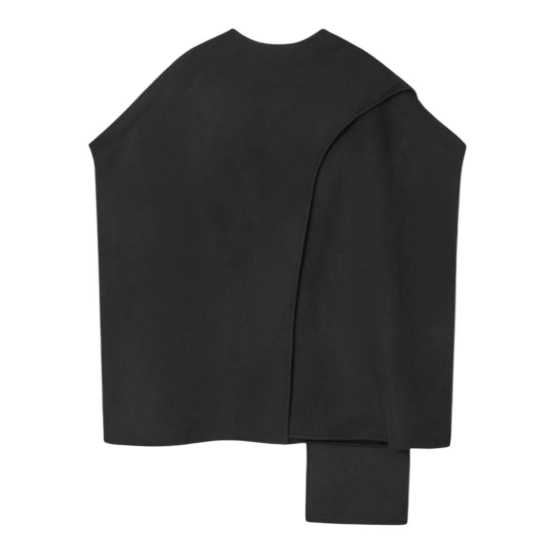 B534 COS ウールブレンドケープ　ブラック　美品