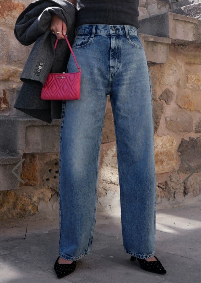 【完売品】room306Contemporary　ストレートワイドデニムパンツ