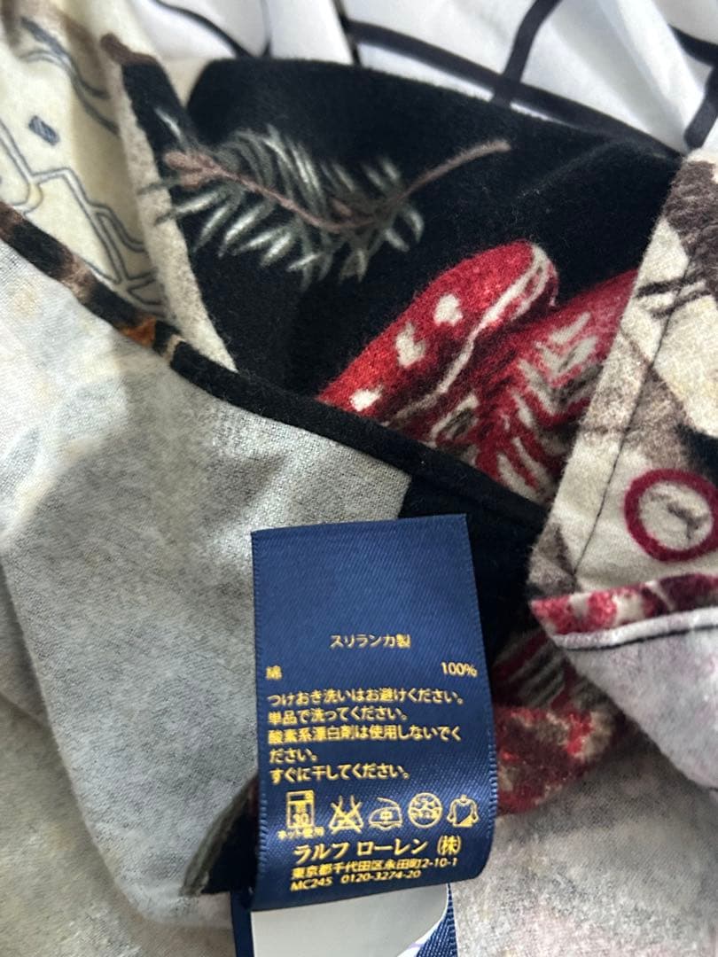 RALPH LAUREN ラルフローレン ポロスキー　総柄　起毛シャツ