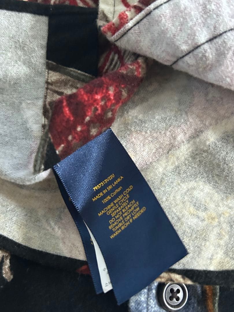 RALPH LAUREN ラルフローレン ポロスキー　総柄　起毛シャツ