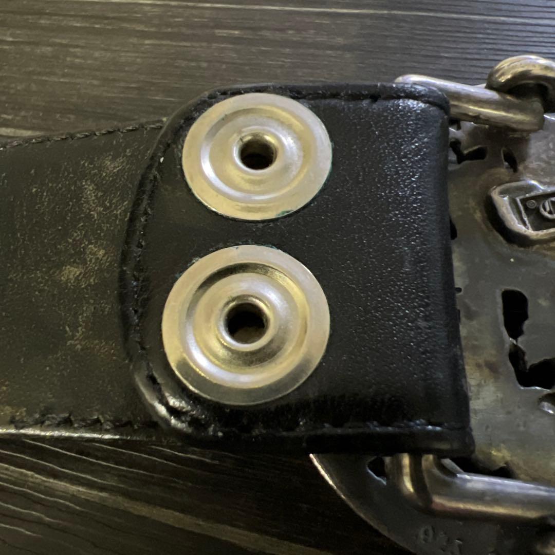 Y クロムハーツ レザーベルト 黒・白・茶