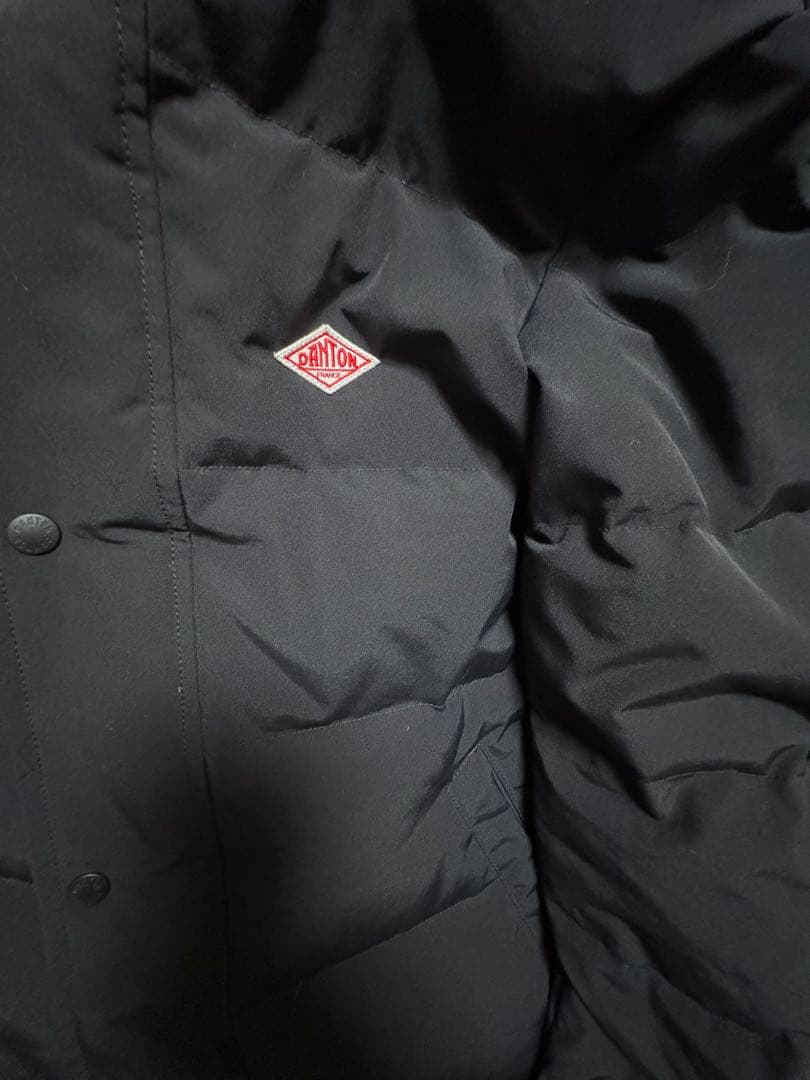 DANTON フード付きロングダウンジャケット