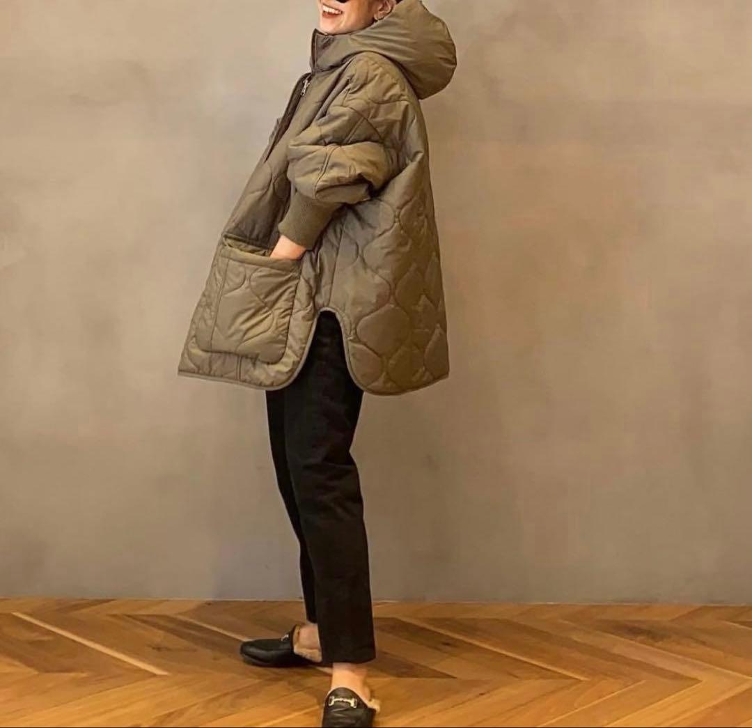 極美品　キャラクス　CALUX キルティングジャケット　カーキ