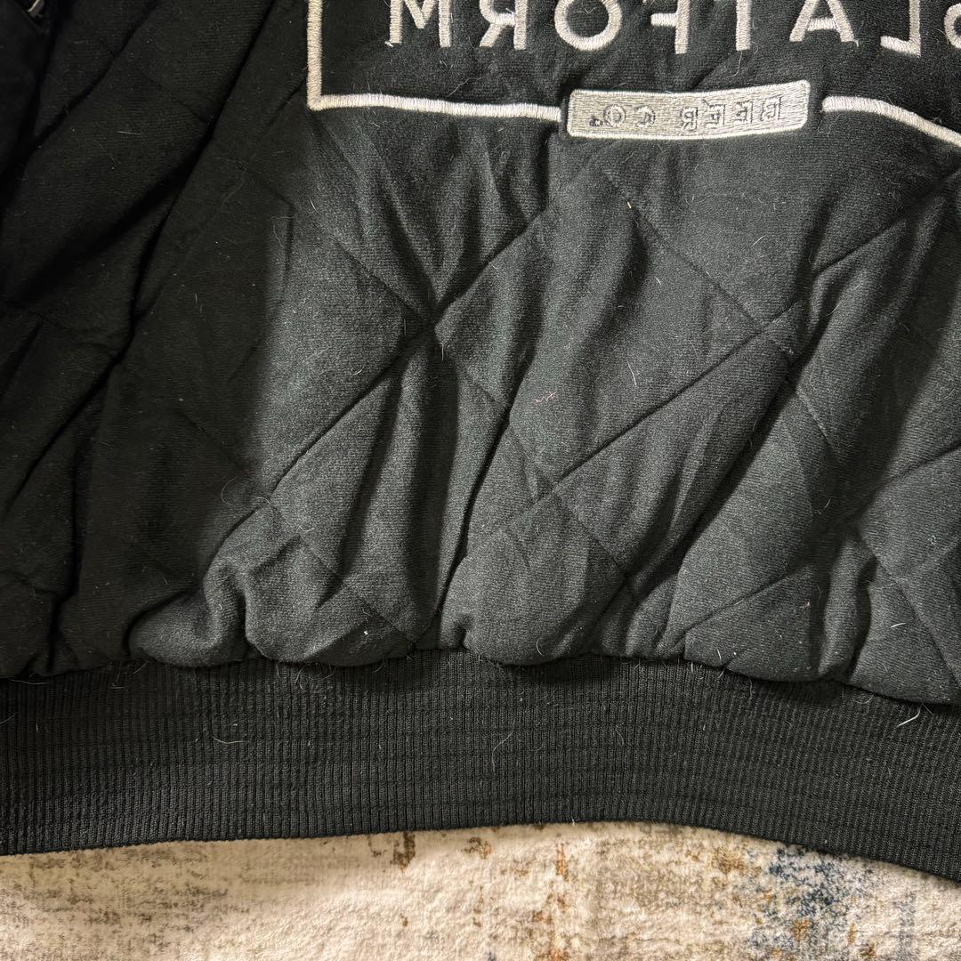 アクティブ ダック ジャケット 企業系 刺繍 ビール ブラック ワークジャケット