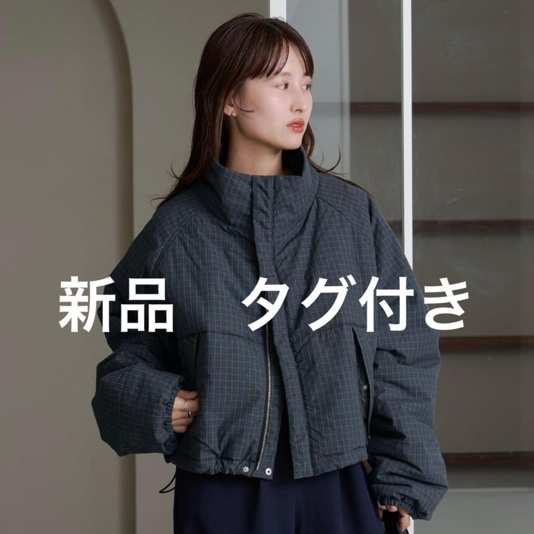 kastane チェック中綿リバーシブルアウター S