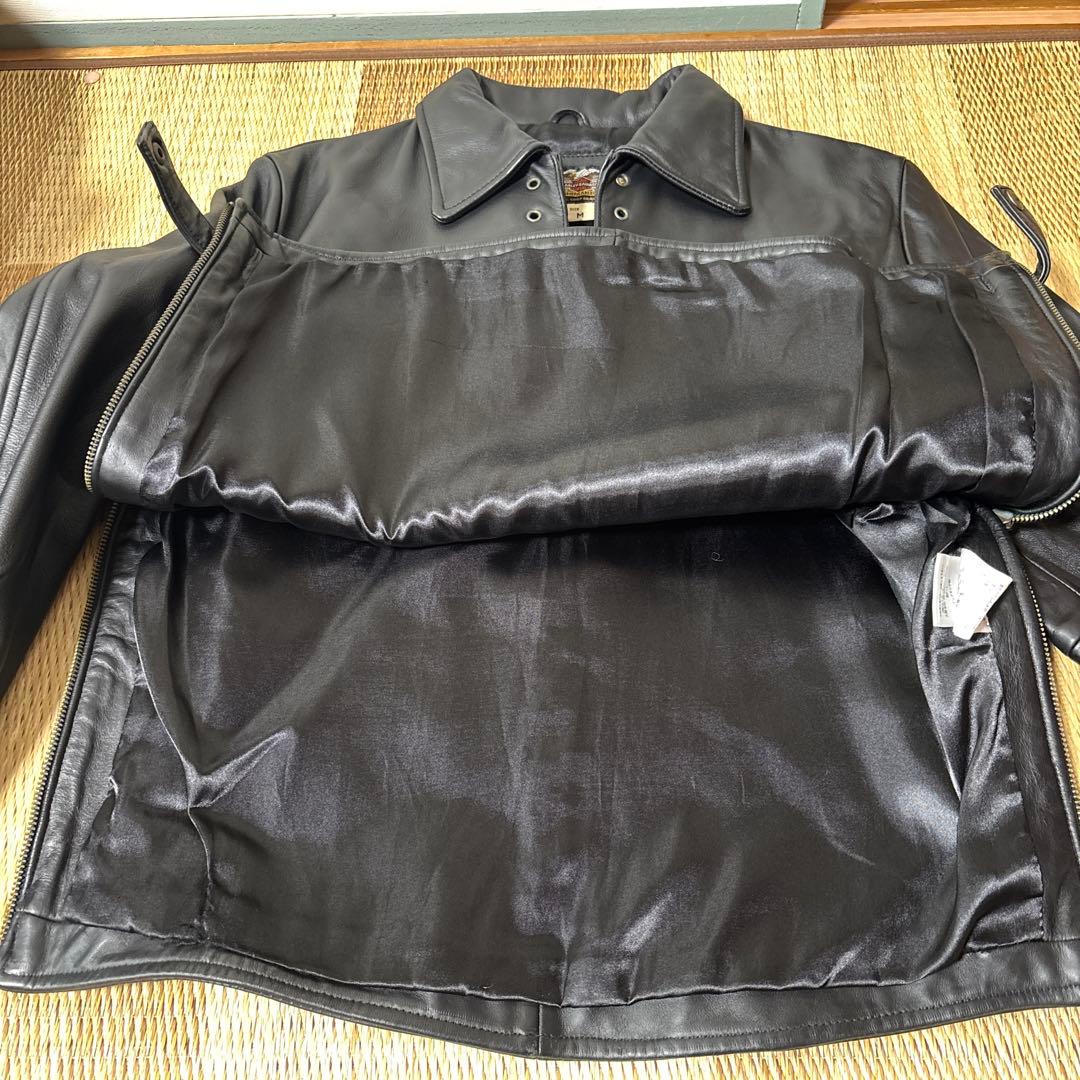 HARLEY-DAVIDSON レースアップレザージャケット M