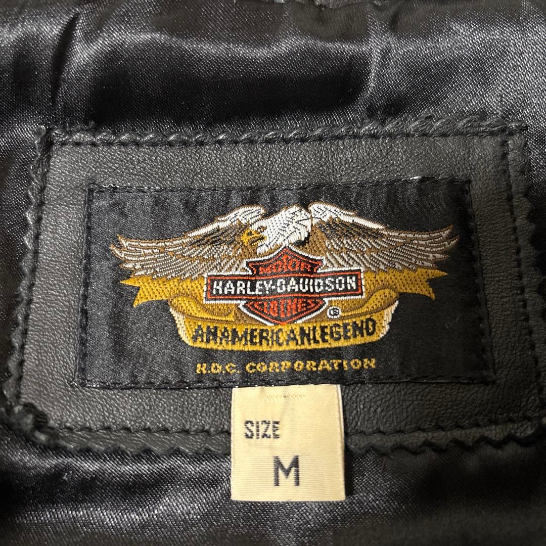 HARLEY-DAVIDSON レースアップレザージャケット M