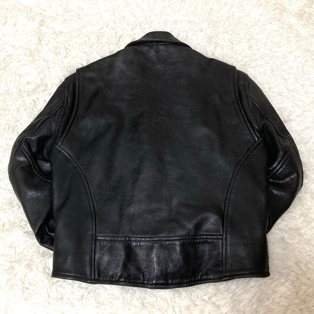 レア　CUIRS LONDON レザー　ダブルライダースジャケット　スタッズ　黒